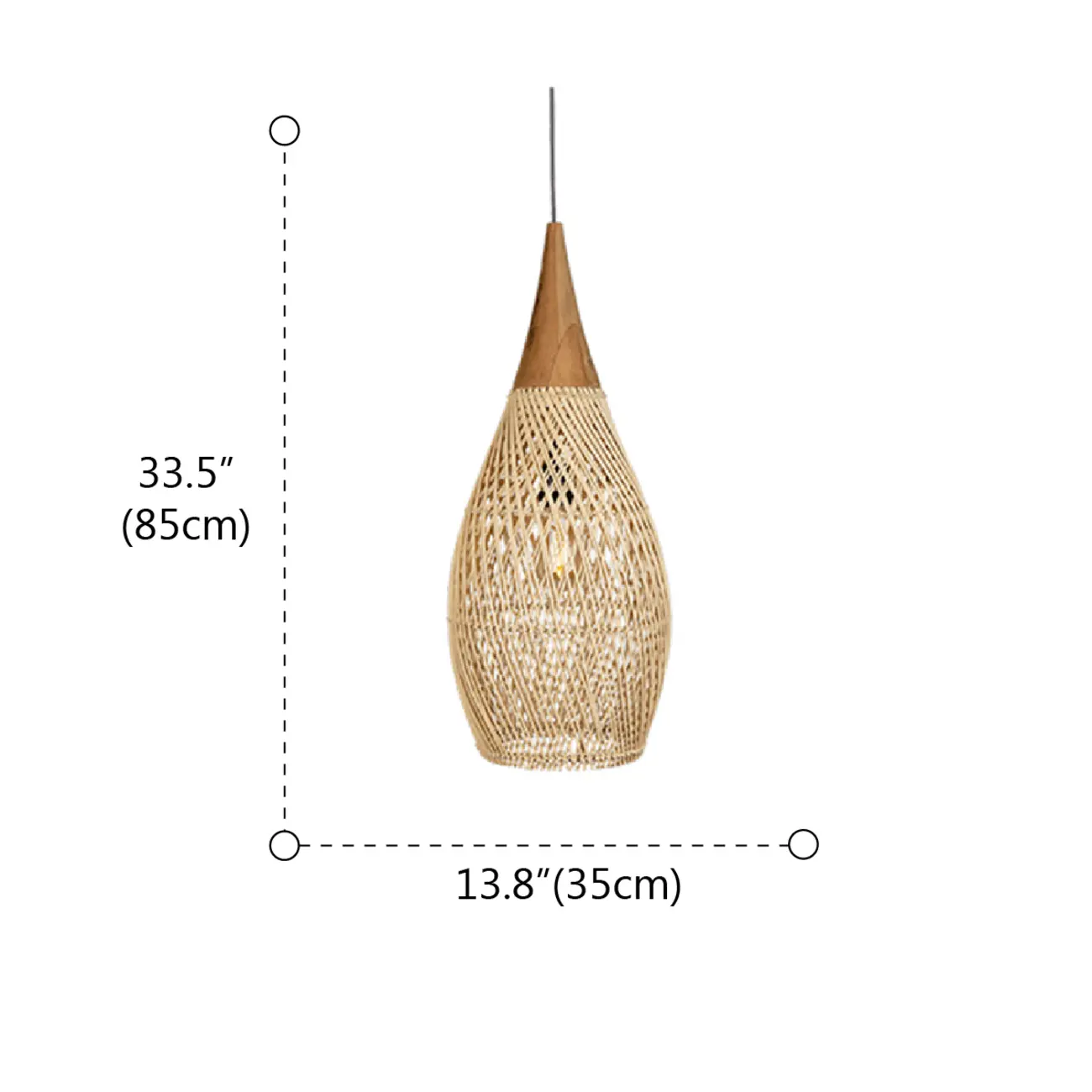 Wabi sabi style Rattan Pendant Light   Image - 8 | homeyfad