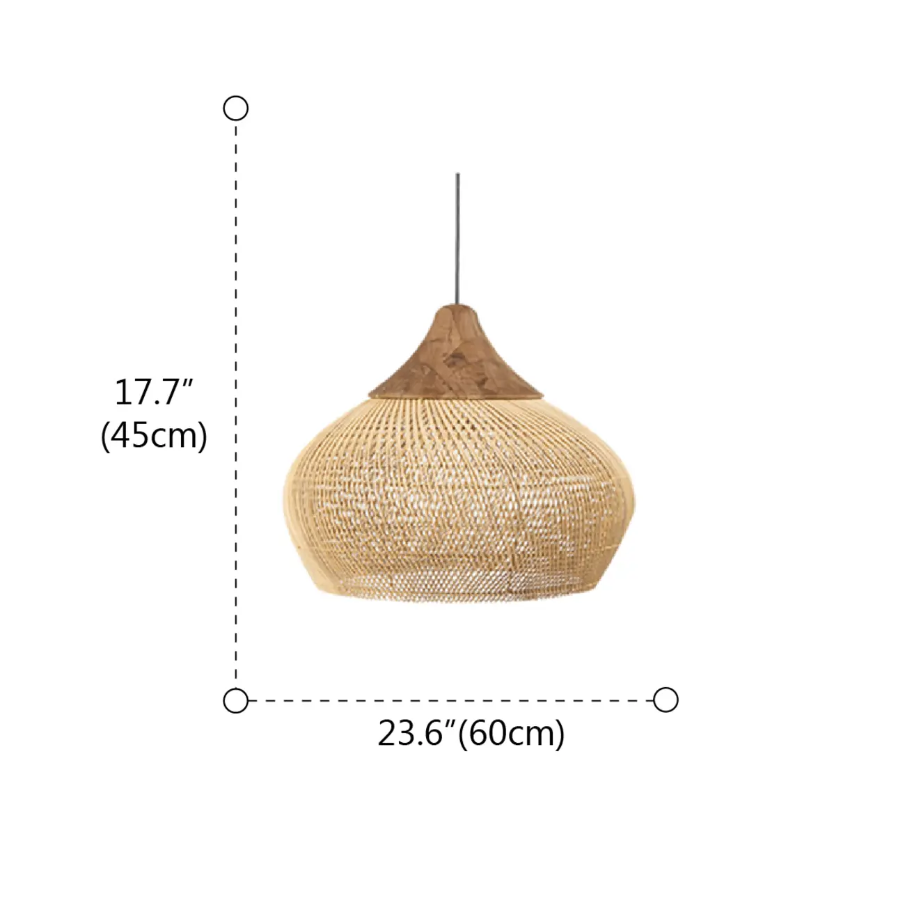 Wabi sabi style Rattan Pendant Light   Image - 9 | homeyfad