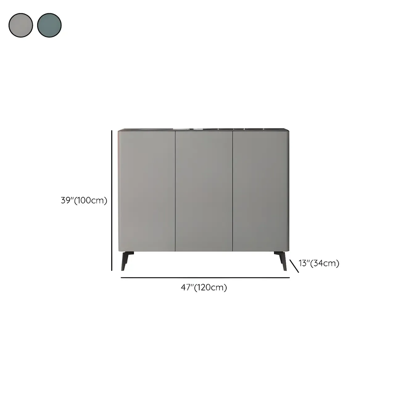 Gloss Green Wood Shoe Storage Cabinet for Entryway Image - 20