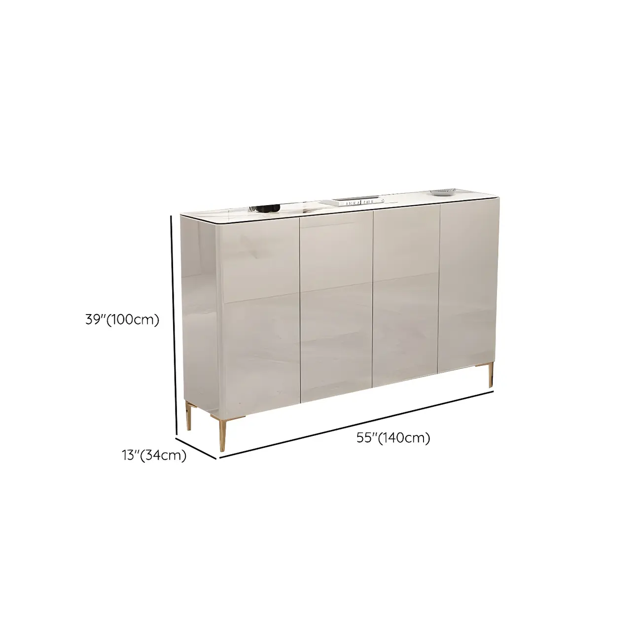 Gloss Green Wood Shoe Storage Cabinet for Entryway Image - 23 | homeyfad