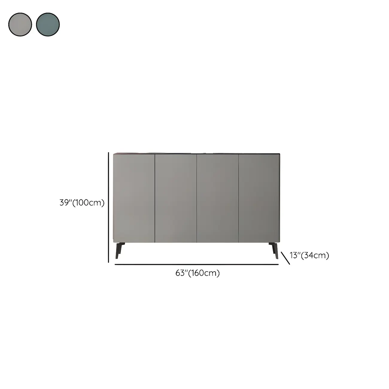 Gloss Green Wood Shoe Storage Cabinet for Entryway Image - 24 | homeyfad