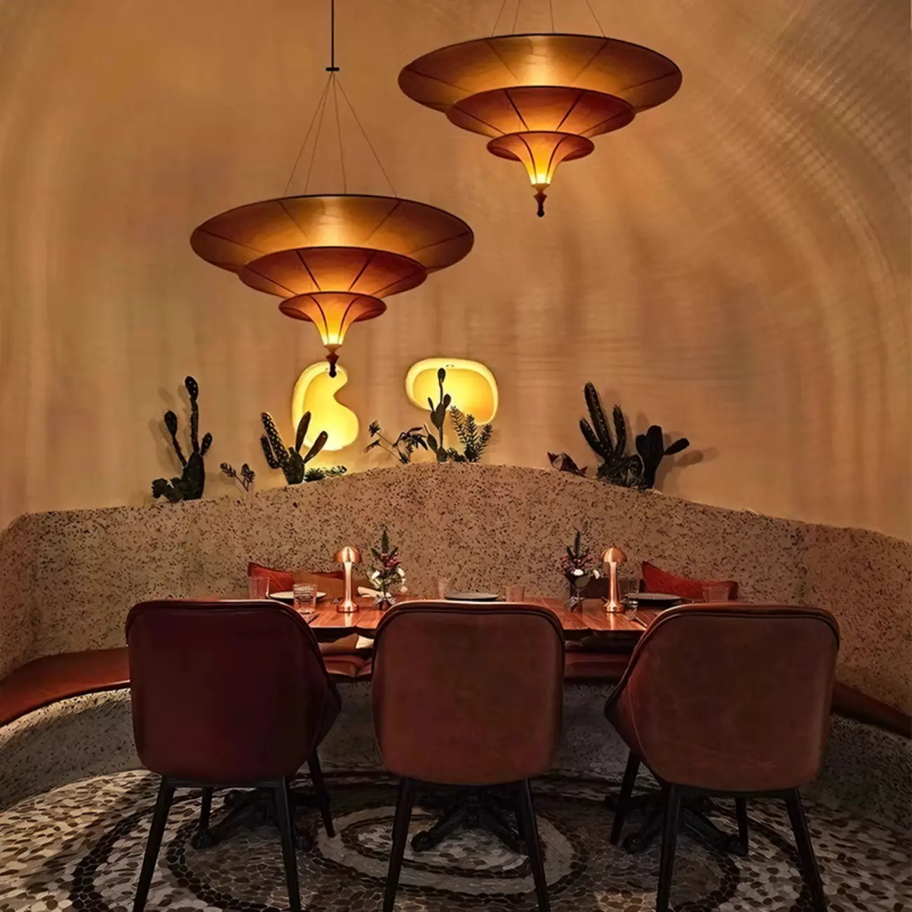 Art Deco Parasol-style Tiered Metal Large Pendant Light Image - 5 | homeyfad