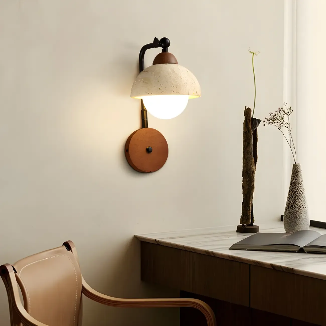 Industrial White Wall Light Fixture For Living Room Decor
