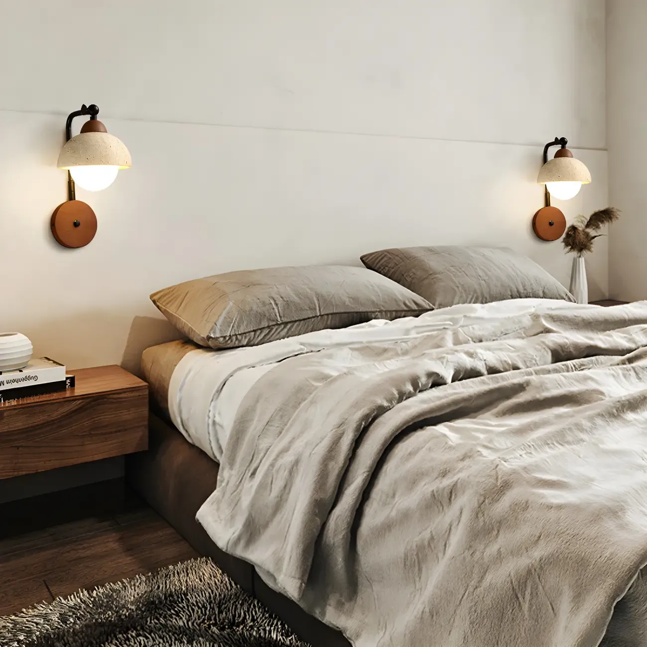 Industrial White Wall Light Fixture For Living Room Decor