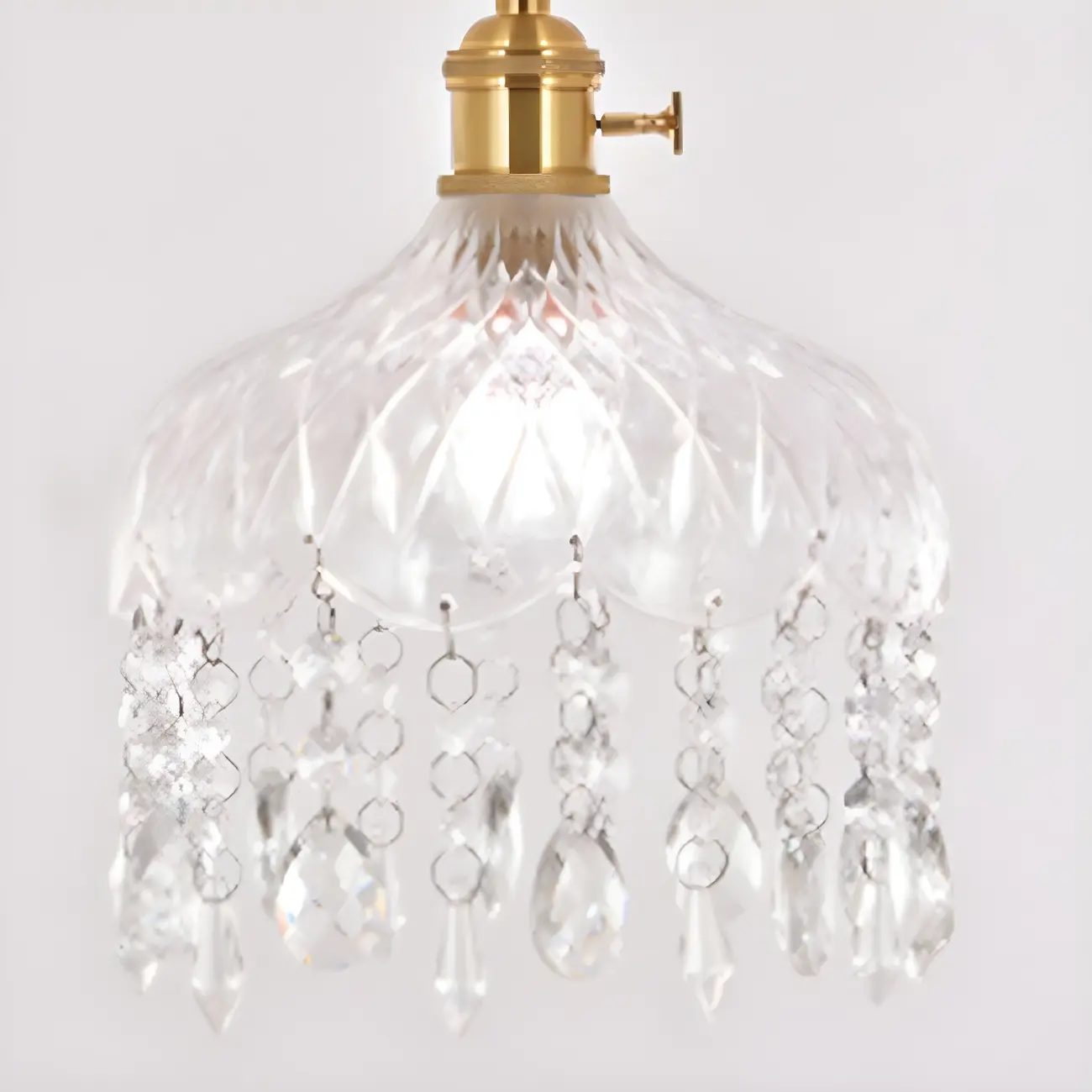 Elegant Glass-Crystal Gold Island Pendant Lights Image - 8 | homeyfad