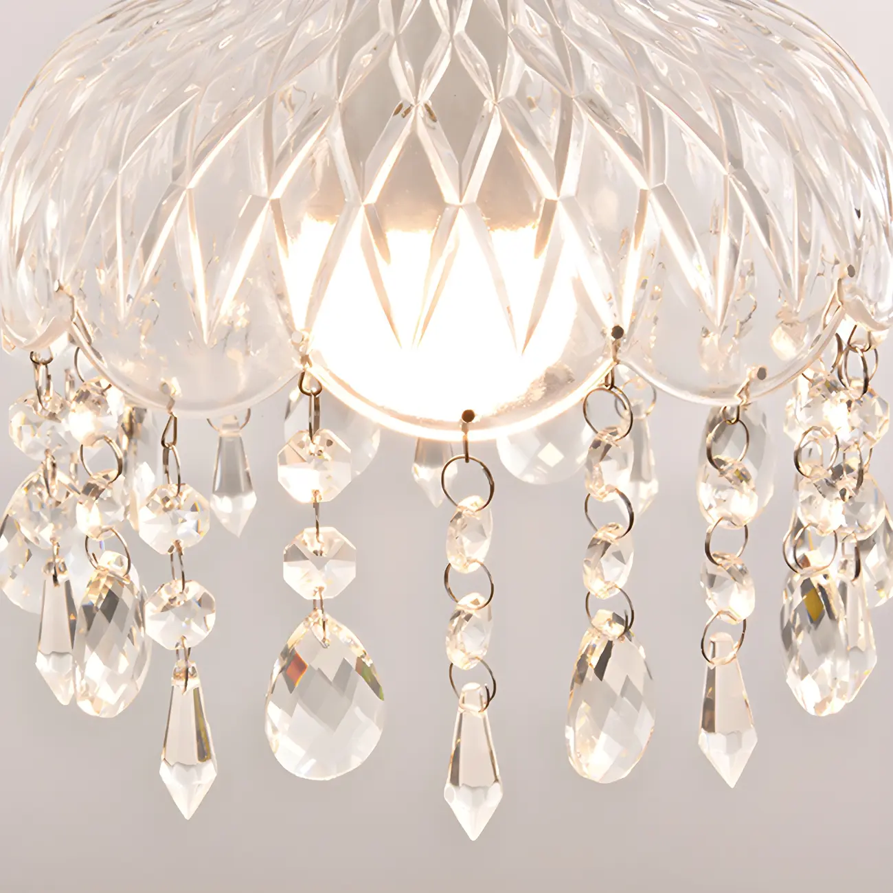 Elegant Glass-Crystal Gold Island Pendant Lights Image - 12 | homeyfad