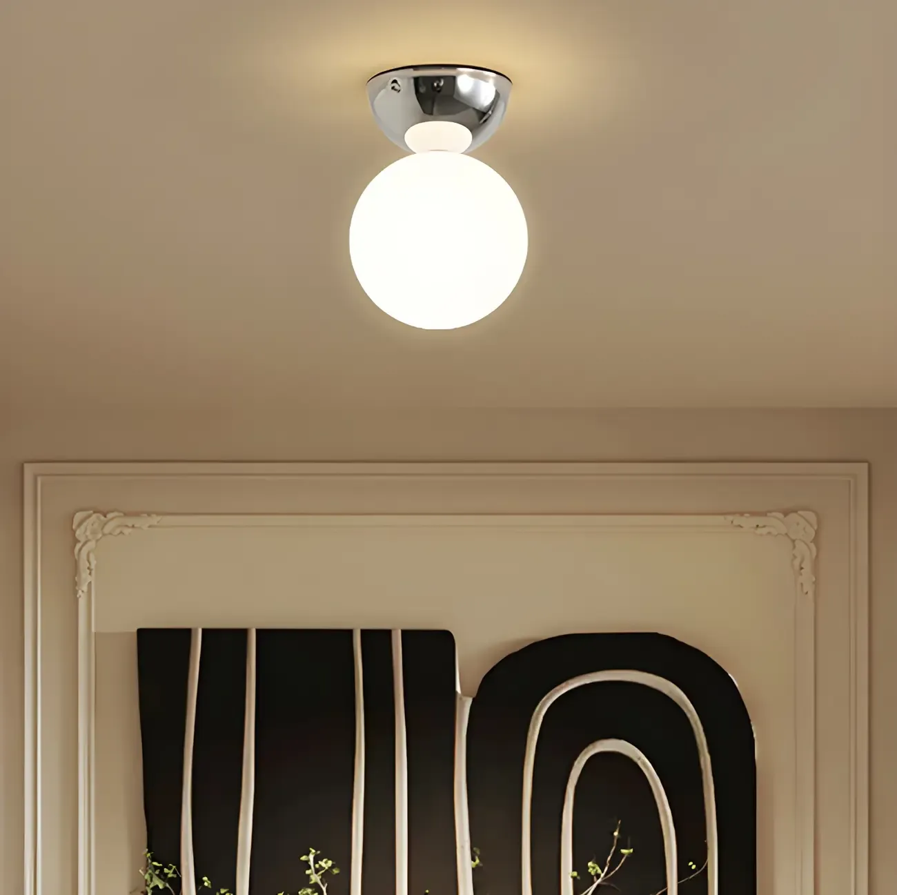 Modern Macaron Semi Flush Ceiling Light for Living Room Image - 4