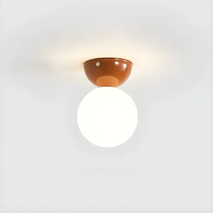 Modern Macaron Semi Flush Ceiling Light for Living Room Image - 6