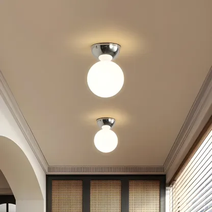 Modern Macaron Semi Flush Ceiling Light for Living Room Image - 11