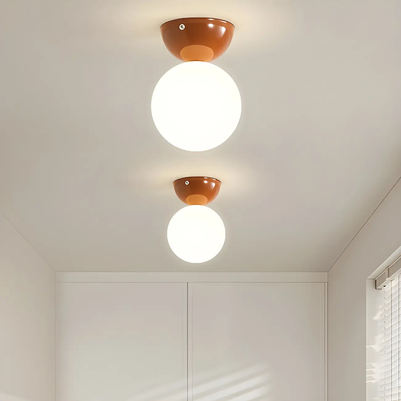 Modern Macaron Semi Flush Ceiling Light for Living Room Image - 14 | homeyfad