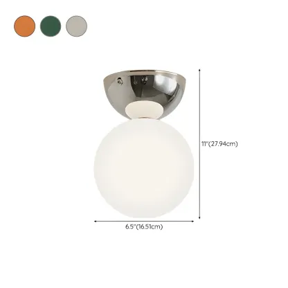 Modern Macaron Semi Flush Ceiling Light for Living Room #size