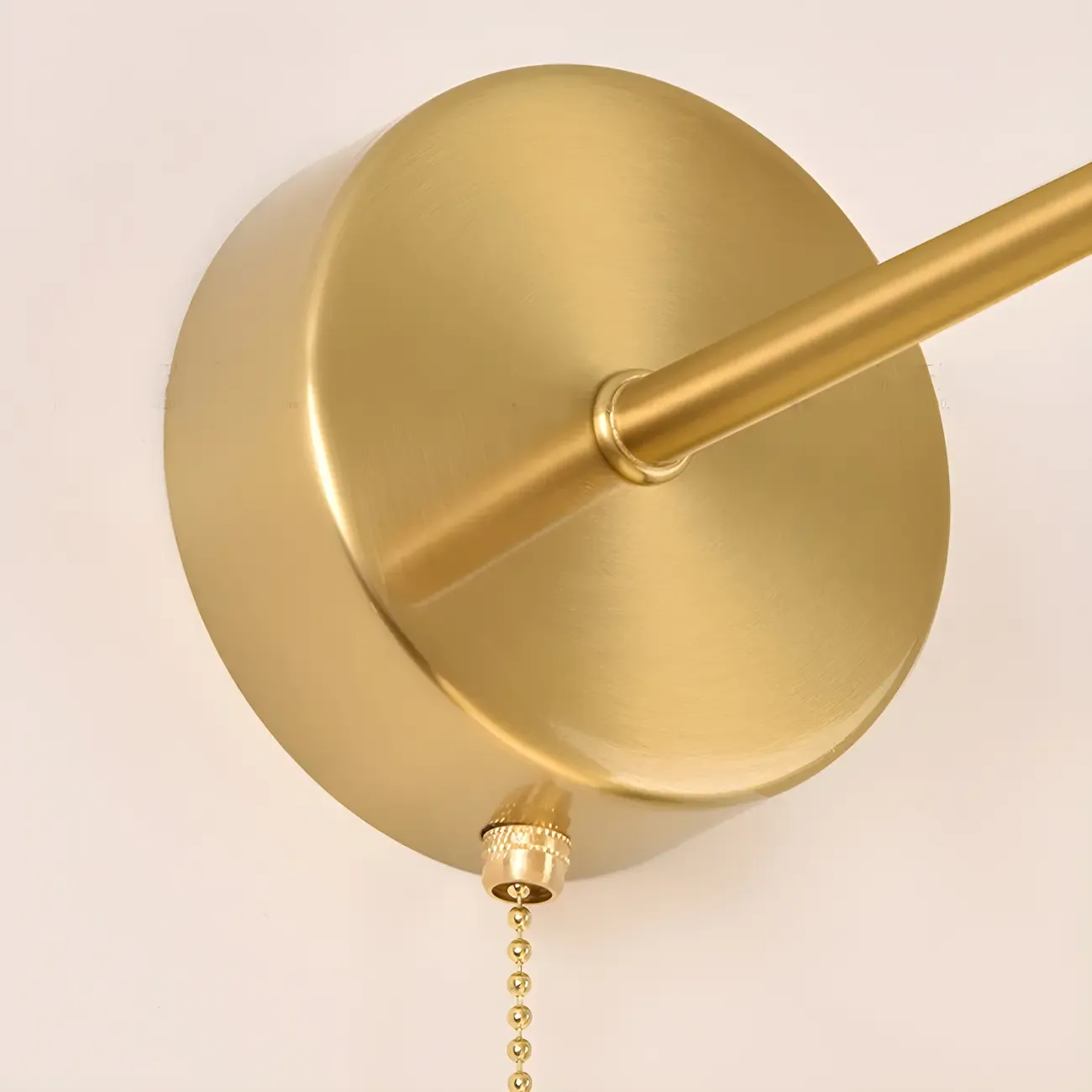 Modern Gold White Ceramic Pull Chain Wall Sconce Image - 10