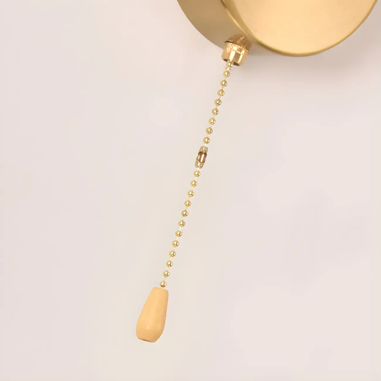 Modern Gold White Ceramic Pull Chain Wall Sconce Image - 11 | homeyfad