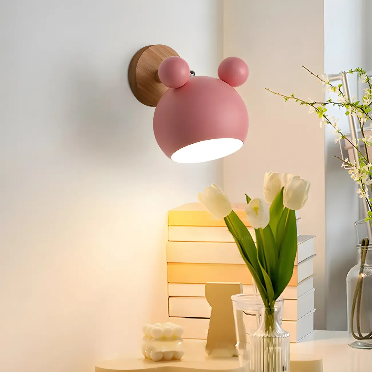 Playful Colorful Metal Shade Wall Sconce Image - 2
