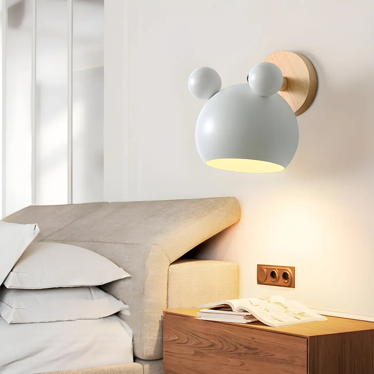 Playful Colorful Metal Shade Wall Sconce Image - 5