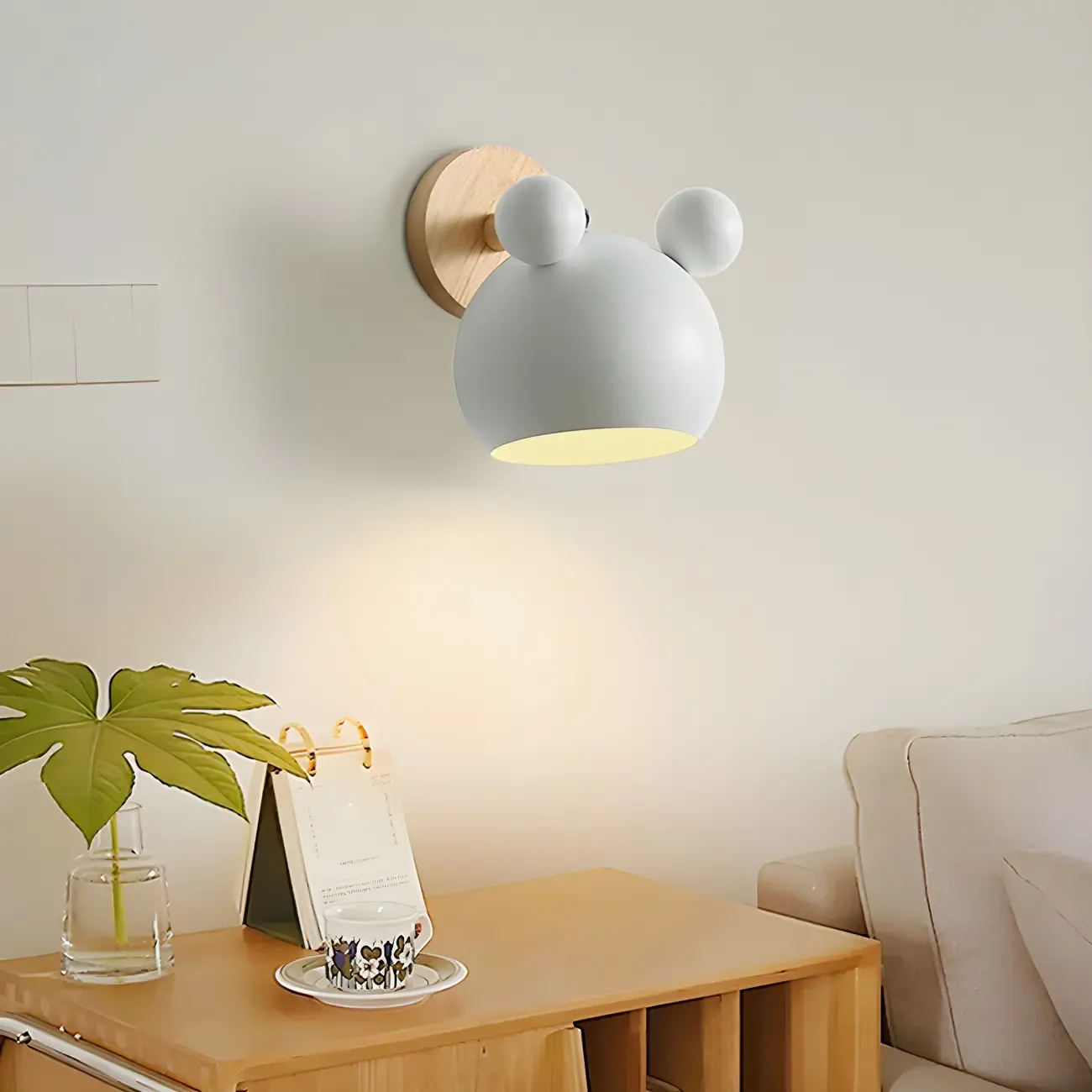 Playful Colorful Metal Shade Wall Sconce Image - 4