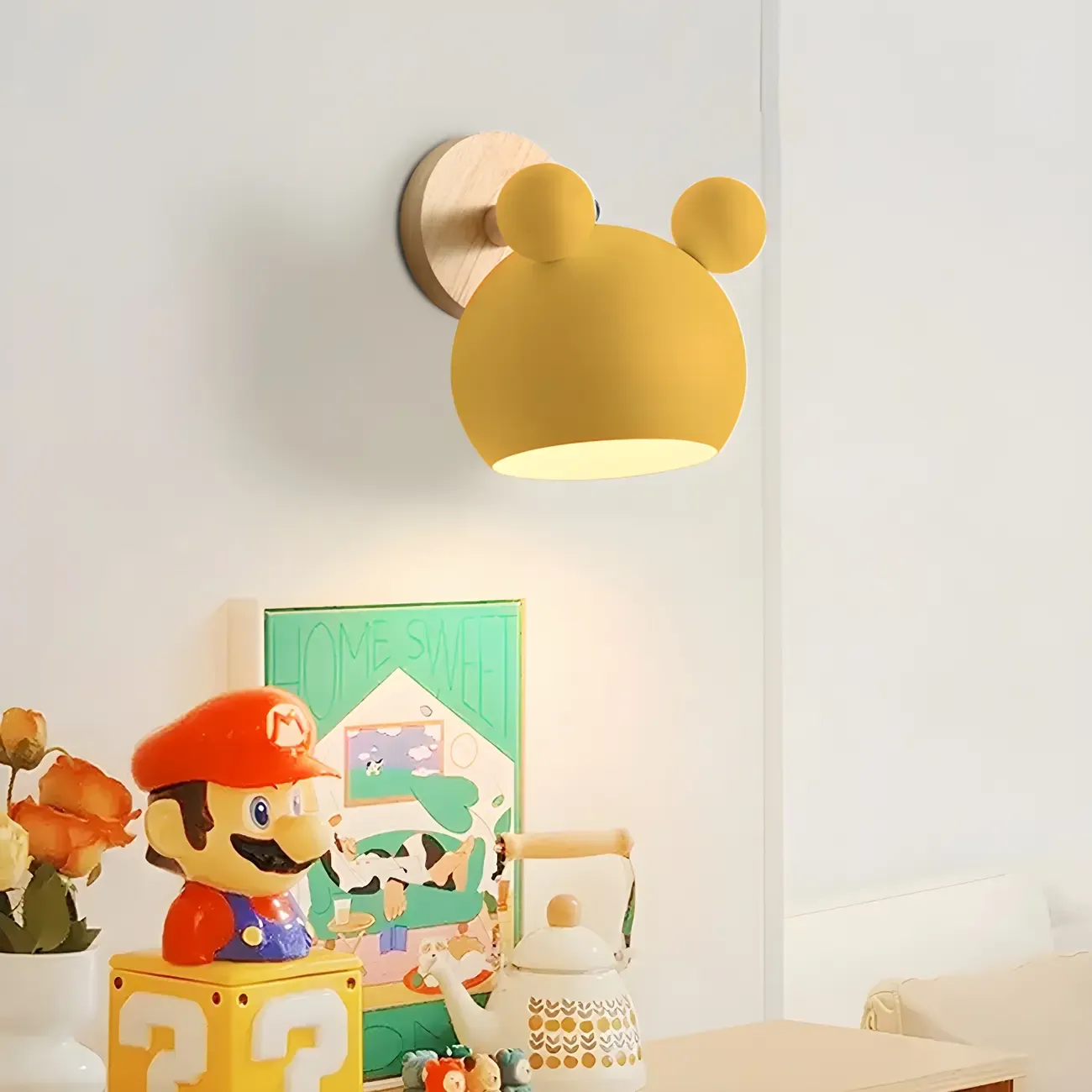 Playful Colorful Metal Shade Wall Sconce Image - 8