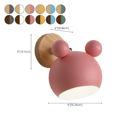 Playful Colorful Metal Shade Wall Sconce #size