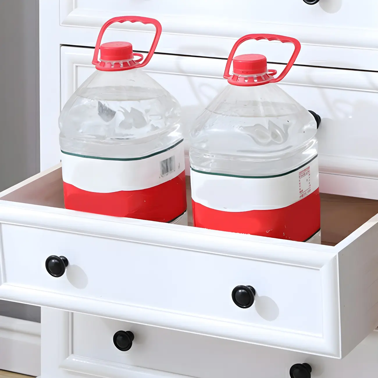 Classic Ivory Wood Bun Feet Drawers Storage Chest Image - 22 | homeyfad