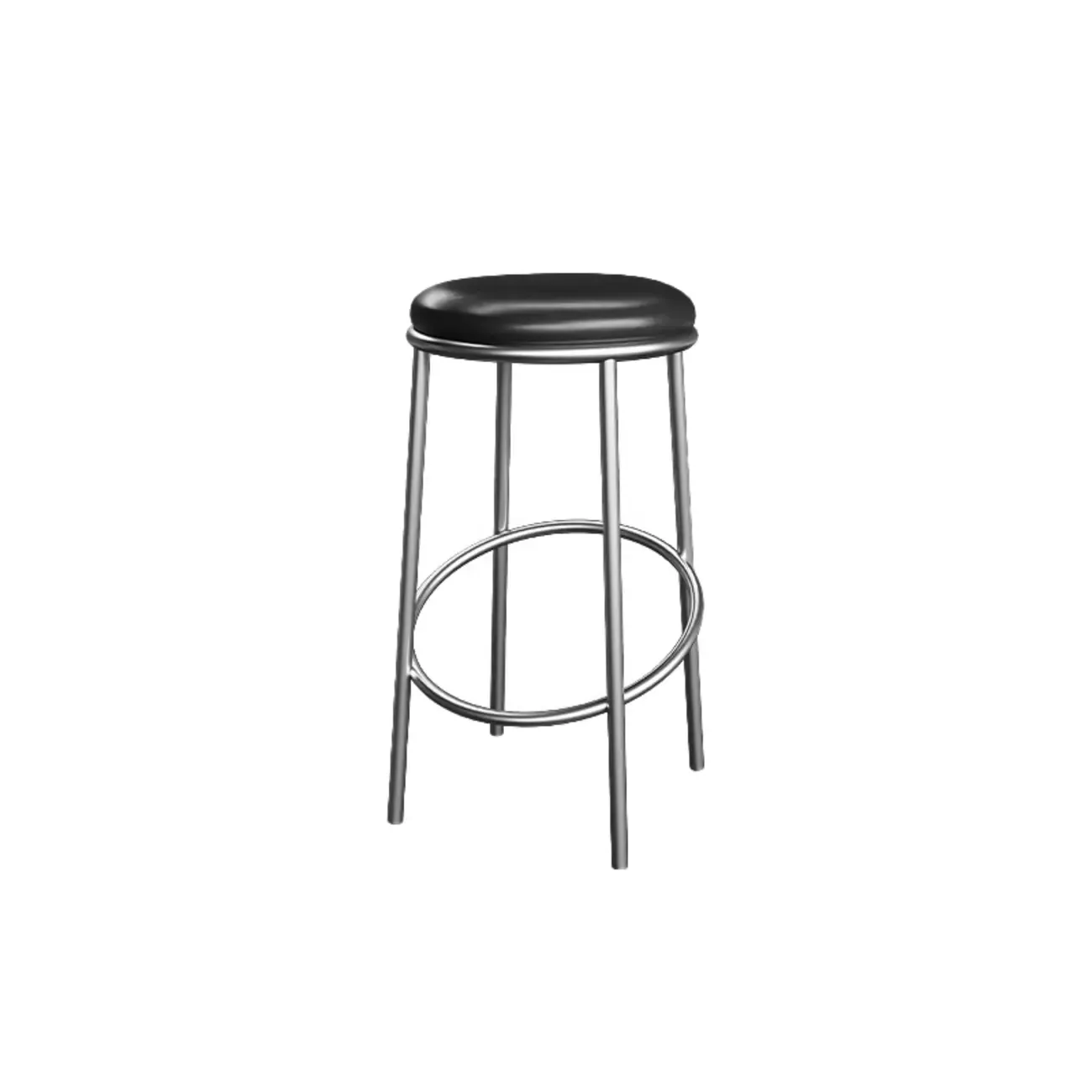Counter Height Modern Leather Stackable Backless Bar Stools | HomeyFad