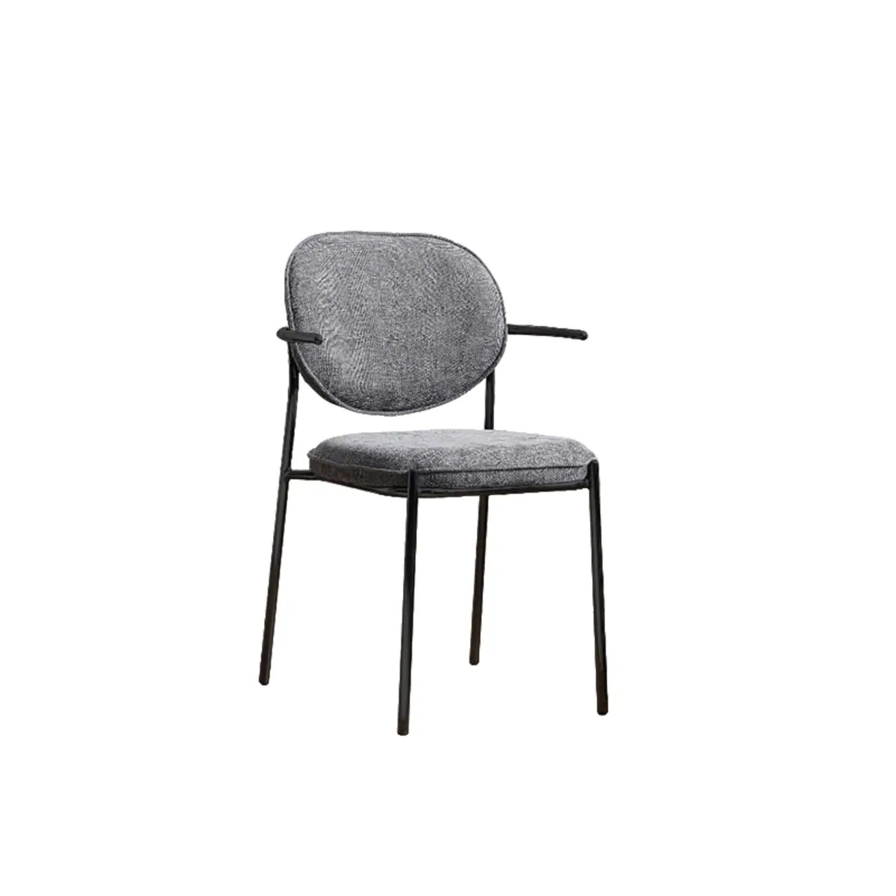 Minimalist Upholstered Armless Fabric Dining Chairs Image - 11 | homeyfad