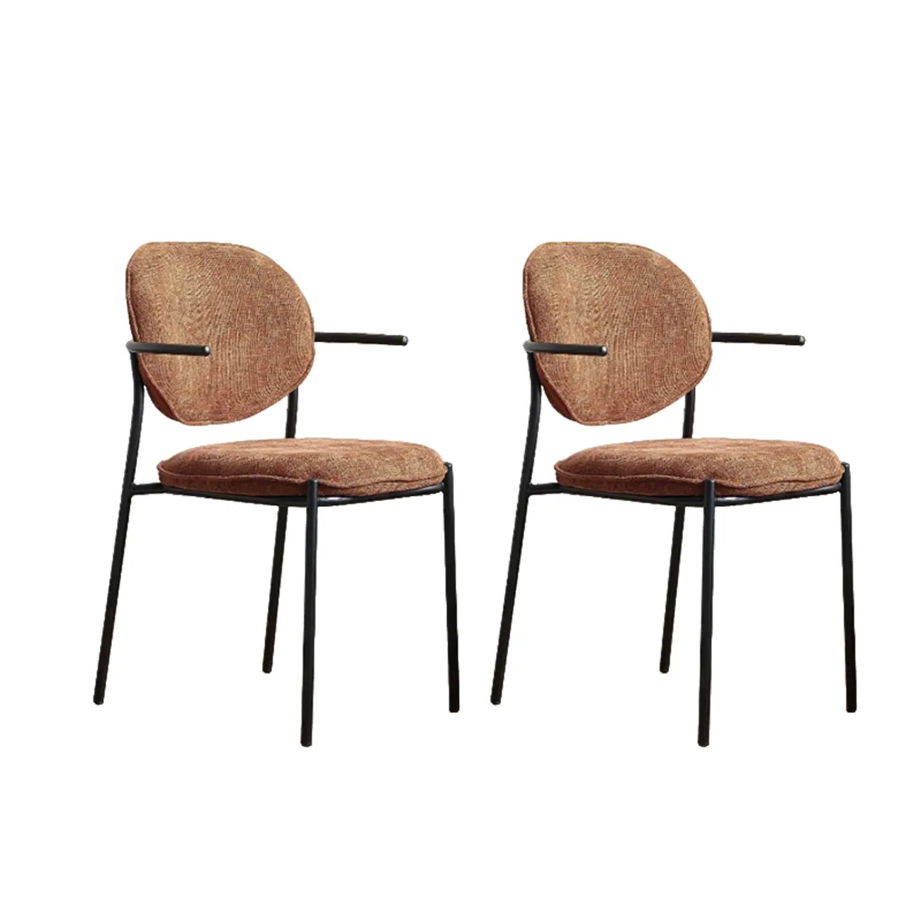 Minimalist Upholstered Armless Fabric Dining Chairs Image - 14 | homeyfad