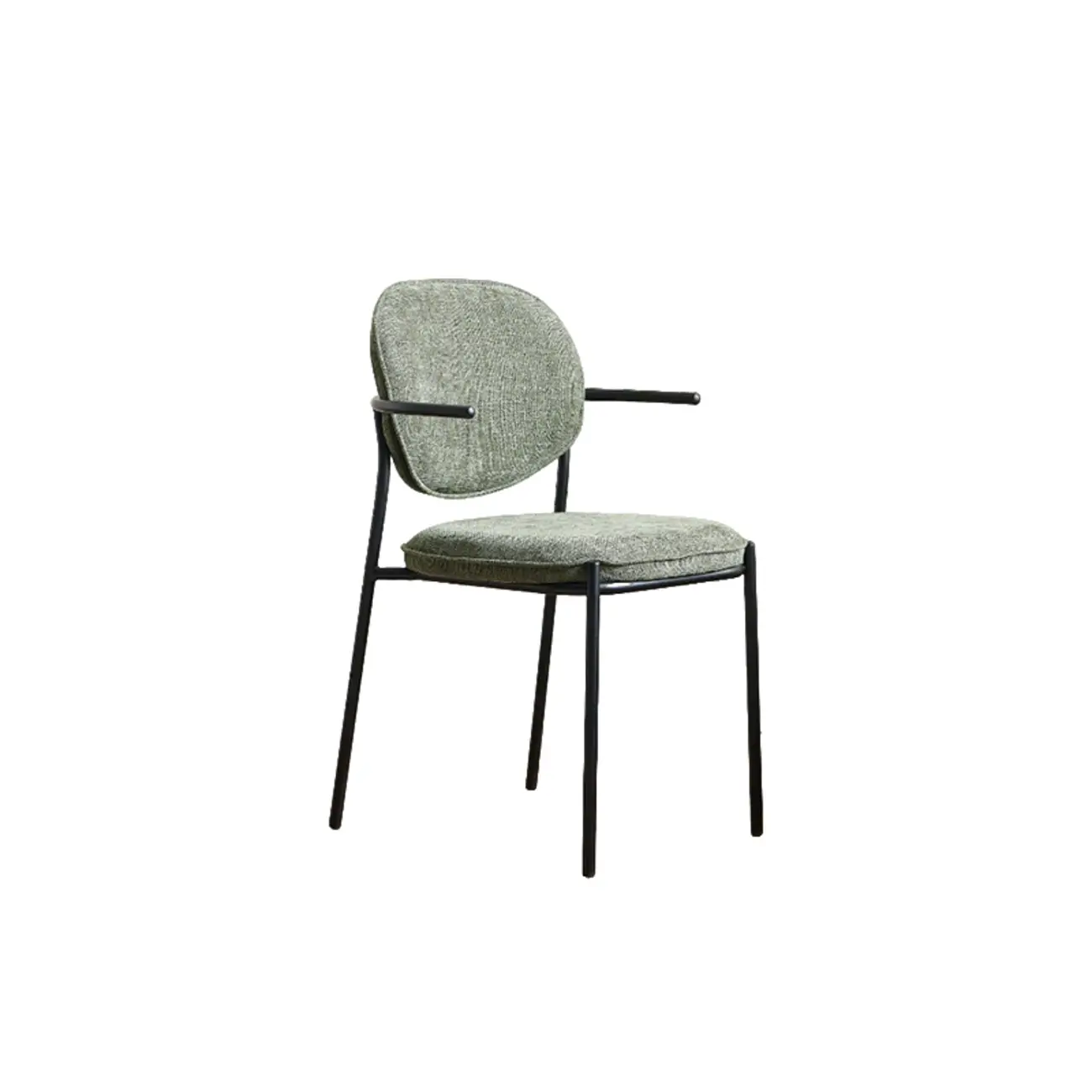 Minimalist Upholstered Armless Fabric Dining Chairs Image - 15 | homeyfad