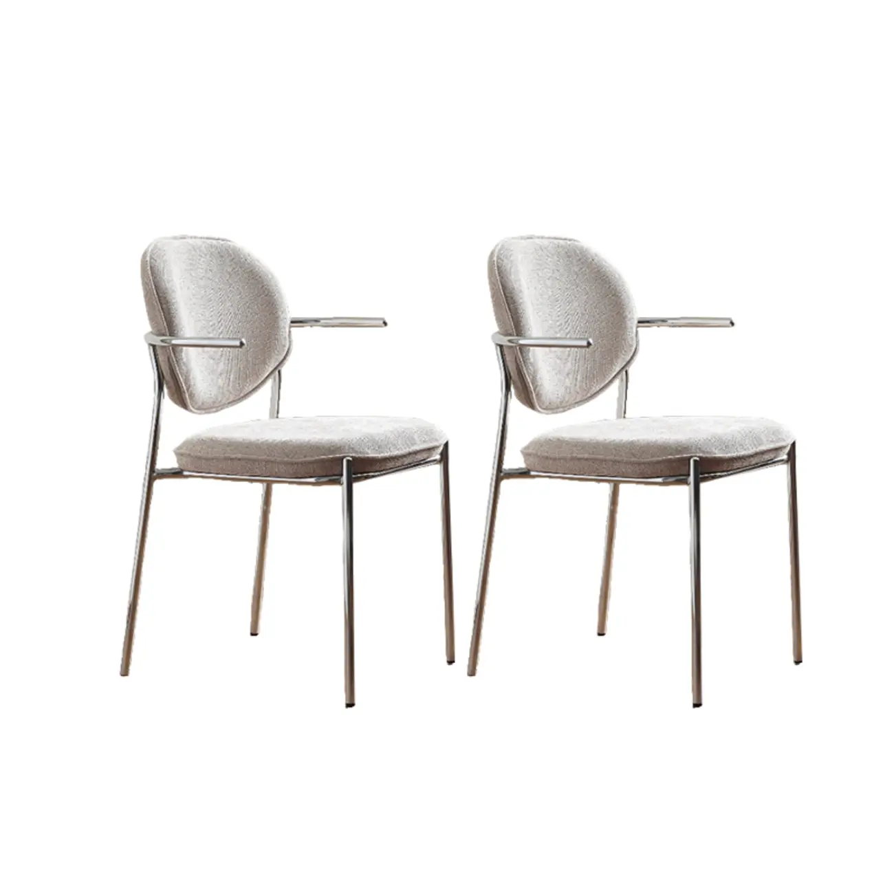 Minimalist Upholstered Armless Fabric Dining Chairs Image - 18 | homeyfad
