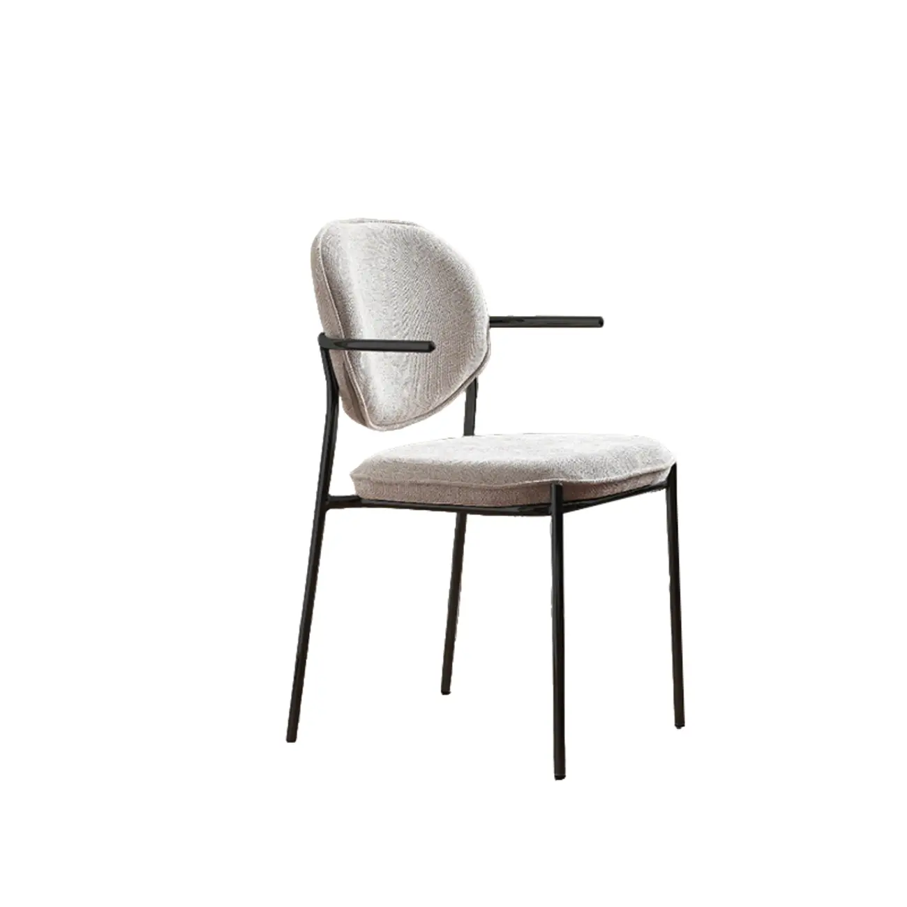 Minimalist Upholstered Armless Fabric Dining Chairs Image - 19 | homeyfad