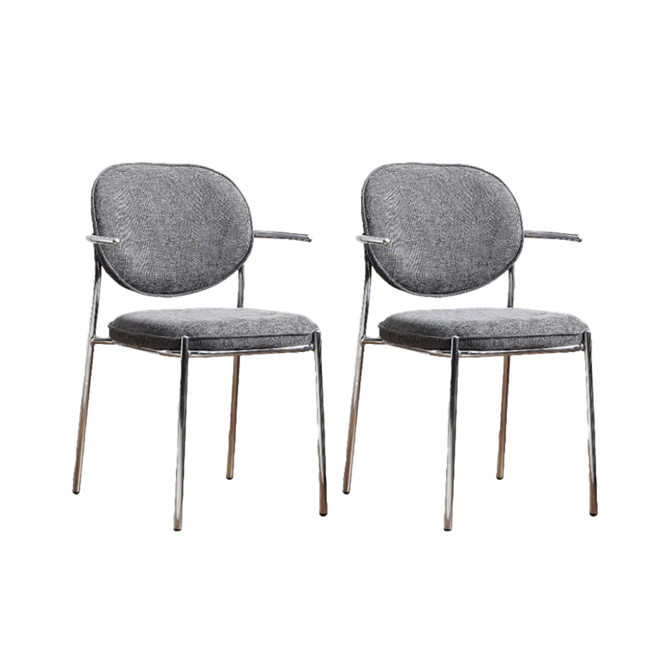 Minimalist Upholstered Armless Fabric Dining Chairs Image - 22 | homeyfad