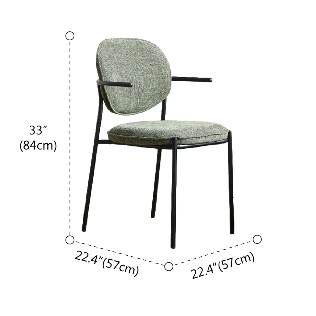 Minimalist Upholstered Armless Fabric Dining Chairs #size | homeyfad