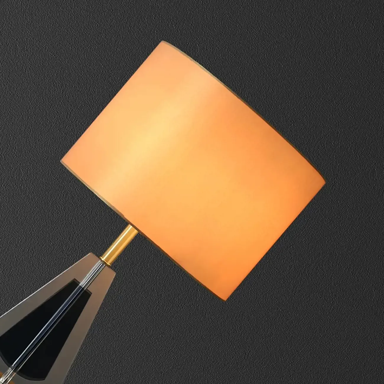 Modern Barrel Shade Gold Metal Table Lamp Image - 4