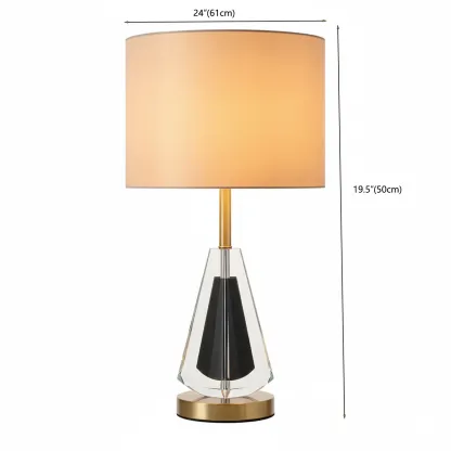 Modern Barrel Shade Gold Metal Table Lamp Image - 7