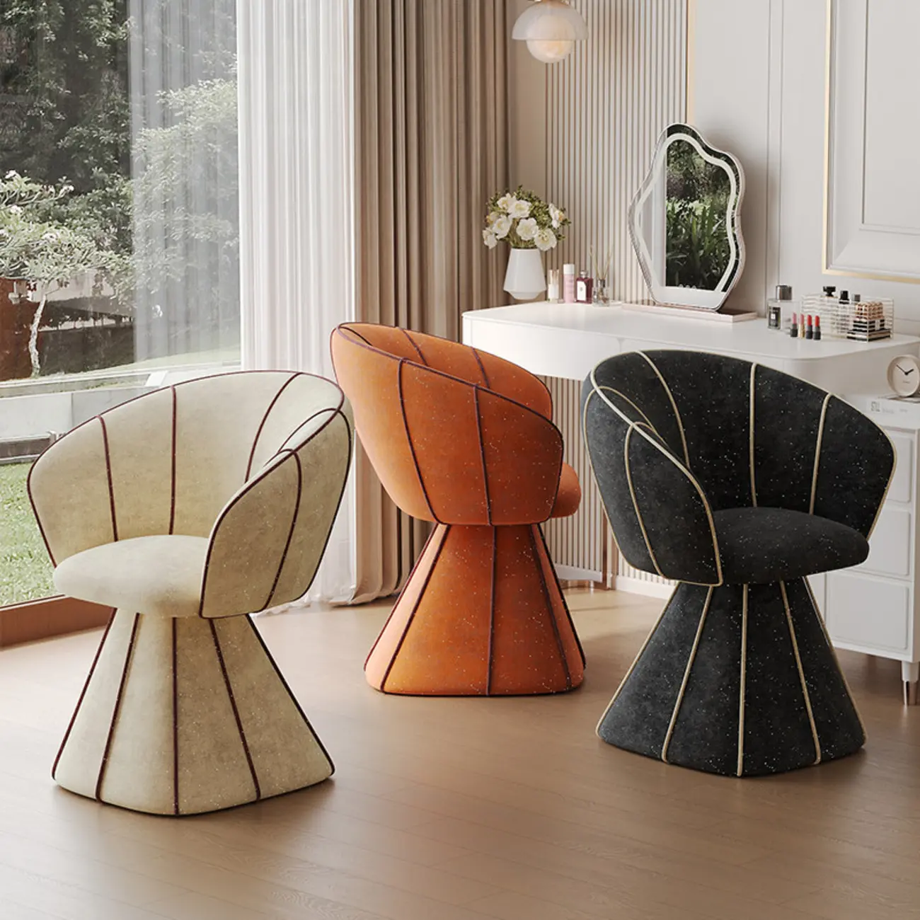 Glam Modern Small Sherpa Low Back Accent Chair with Arms Image - 1 | homeyfad