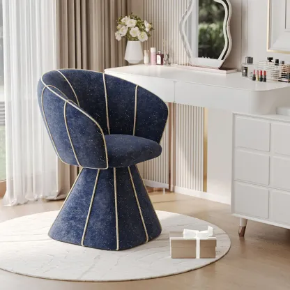 Glam Modern Small Sherpa Low Back Accent Chair with Arms Image - 8