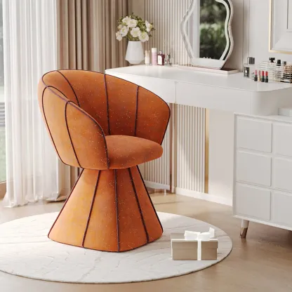 Glam Modern Small Sherpa Low Back Accent Chair with Arms Image - 9