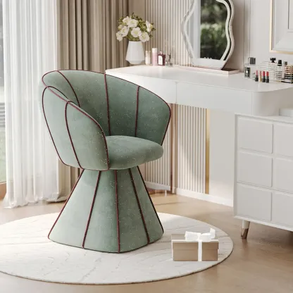 Glam Modern Small Sherpa Low Back Accent Chair with Arms Image - 11