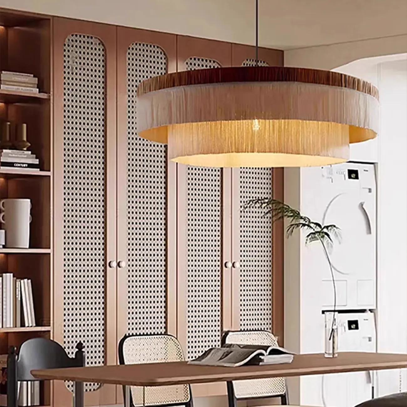 Geometric Wabi-sabi Tassel Pastoral Pendant Chandelier Image - 3 | homeyfad