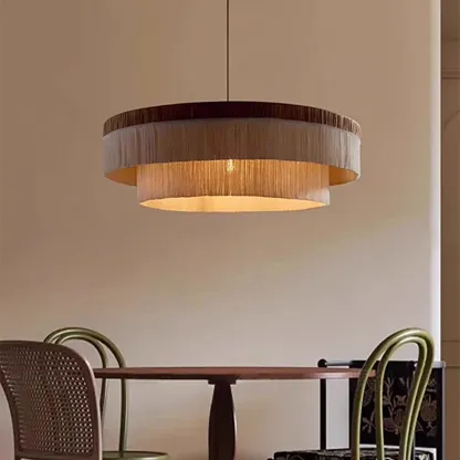 Geometric Wabi-sabi Tassel Pastoral Pendant Chandelier Image - 1