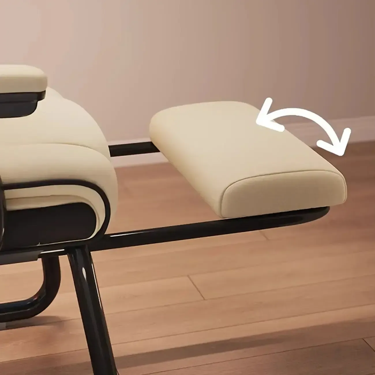 Yellow High-Back Leather Ergonomic Executive Chair  Image - 3