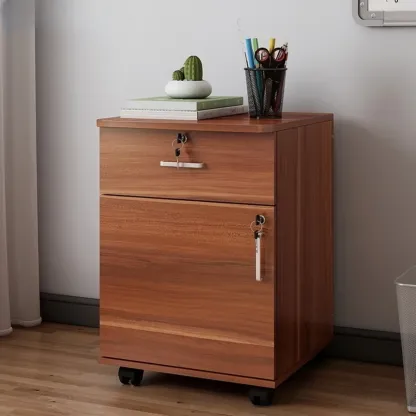 Classic Wooden Filing Cabinets with 3-Locking Drawers for Office Image - 22