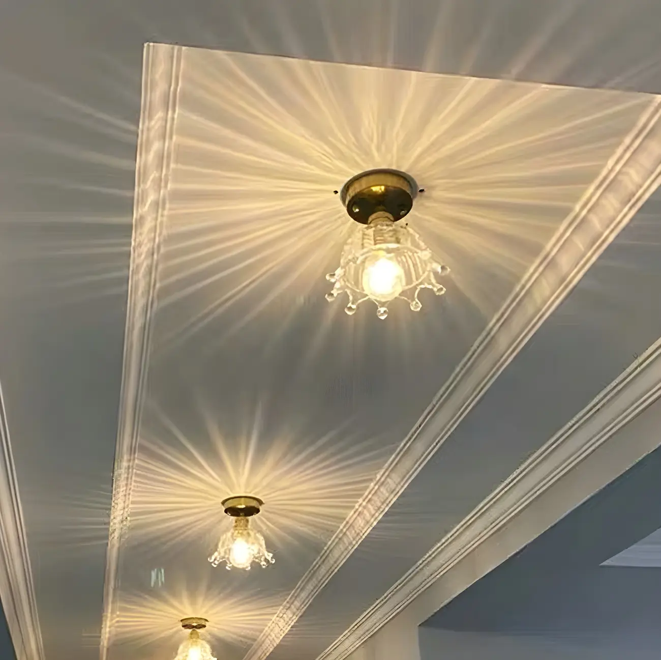 Modern Gold Semi Flush Mount Ceiling Light for Living Room Image - 5 | homeyfad