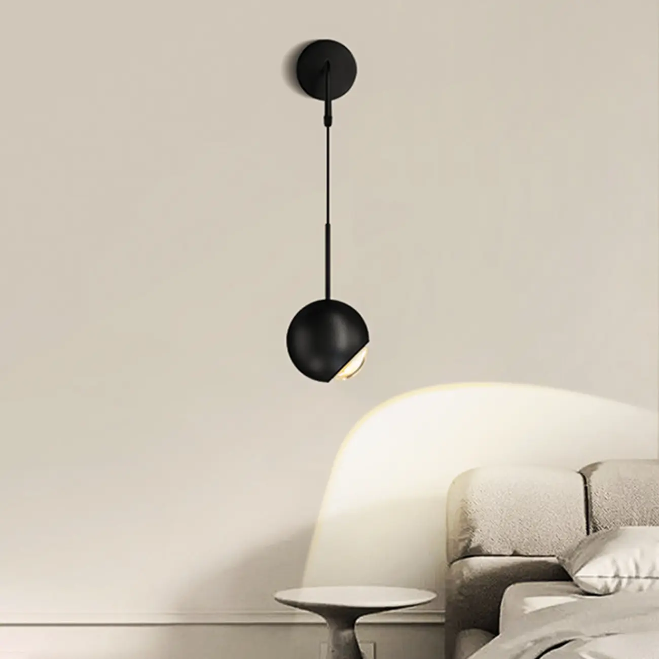 Adjustable Stylish Bedside Globe LED Wall Sconce in Dimmable | homeyfad