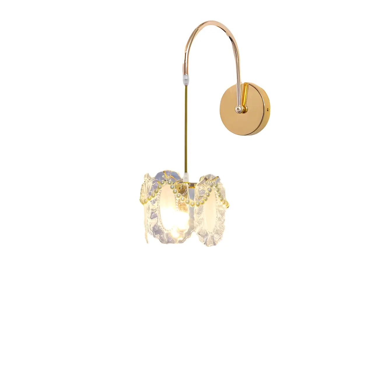 Modern Gold Glass Leaf Design Indoor Wall Light Image - 12 | homeyfad