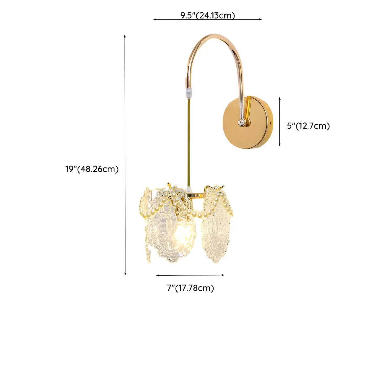 Modern Gold Glass Leaf Design Indoor Wall Light Image - 16 | homeyfad