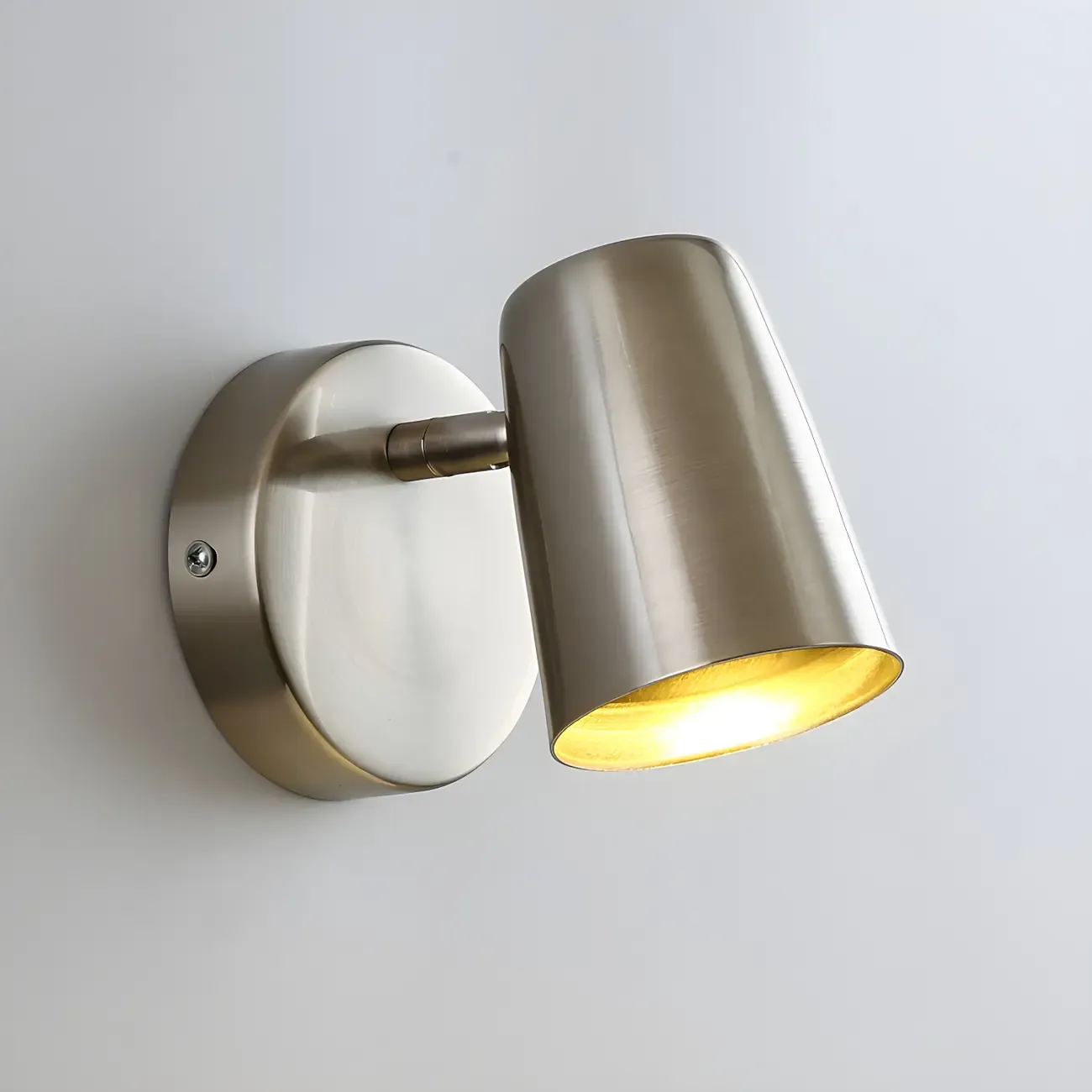 Simplicity 1-Light Cylinder Metal Indoor Adjustable Wall Sconce Image - 1