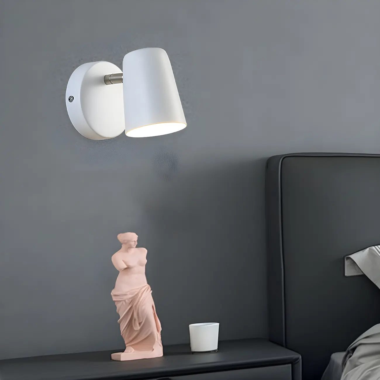 Simplicity 1-Light Cylinder Metal Indoor Adjustable Wall Sconce Image - 4 | homeyfad