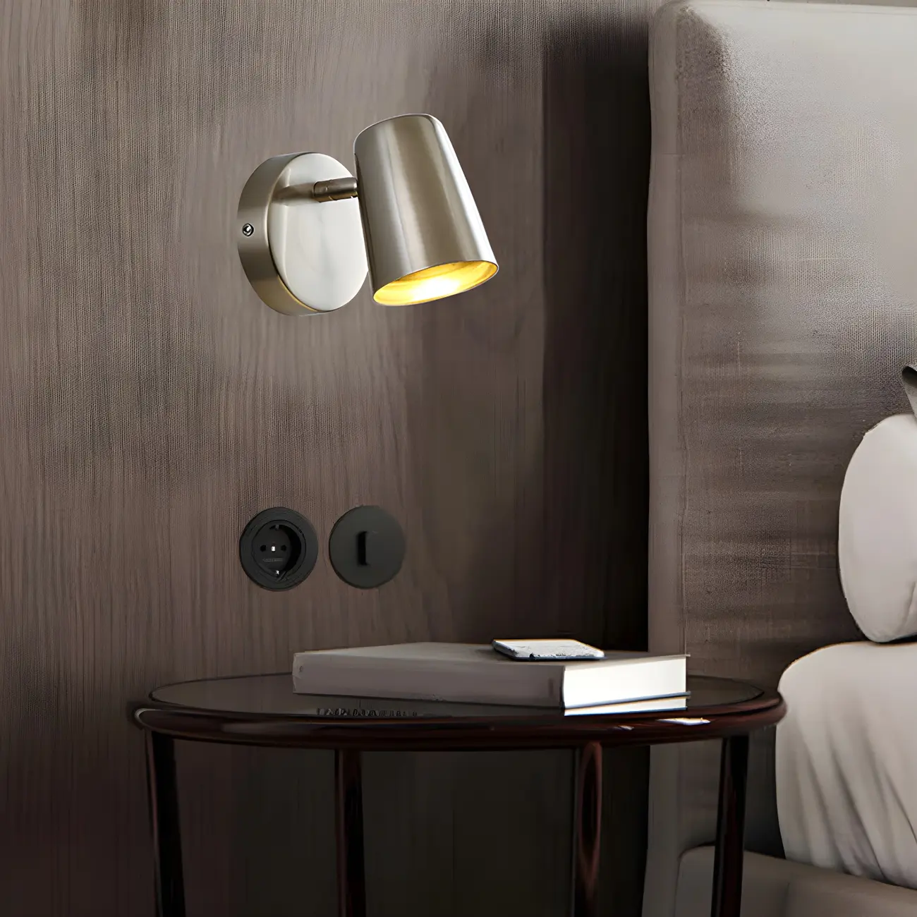 Simplicity 1-Light Cylinder Metal Indoor Adjustable Wall Sconce Image - 6 | homeyfad