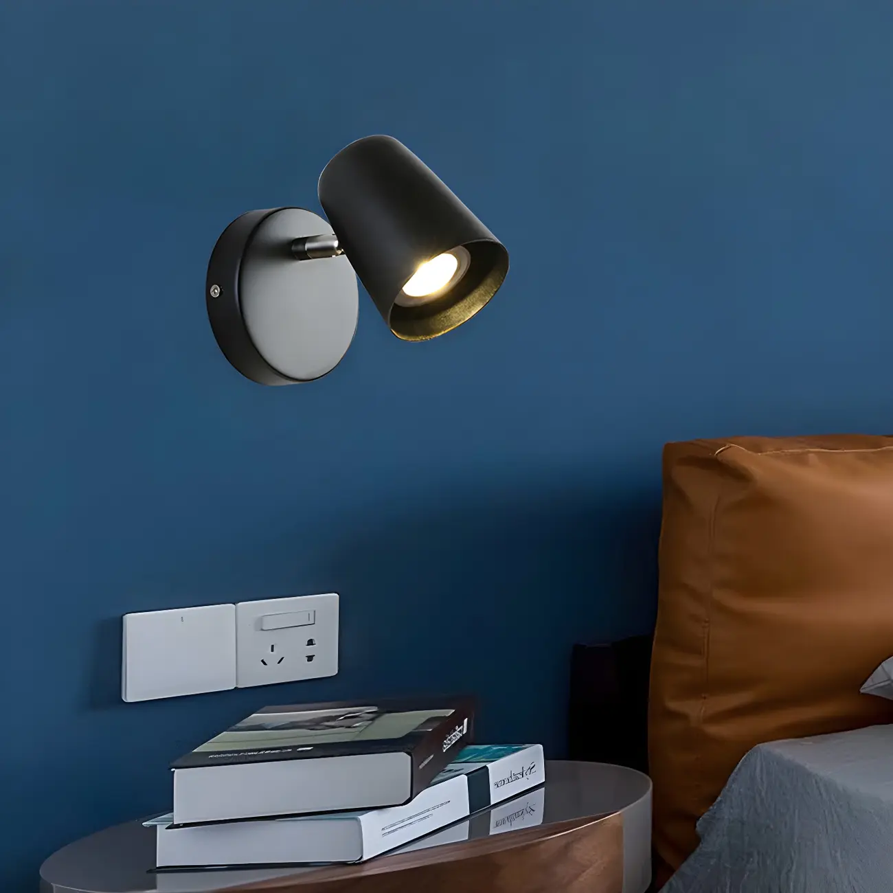 Simplicity 1-Light Cylinder Metal Indoor Adjustable Wall Sconce Image - 7 | homeyfad