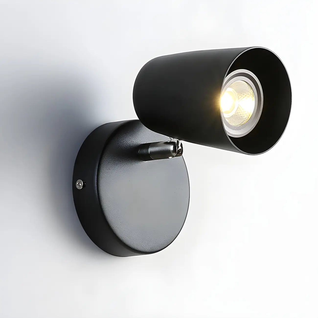 Simplicity 1-Light Cylinder Metal Indoor Adjustable Wall Sconce Image - 9 | homeyfad